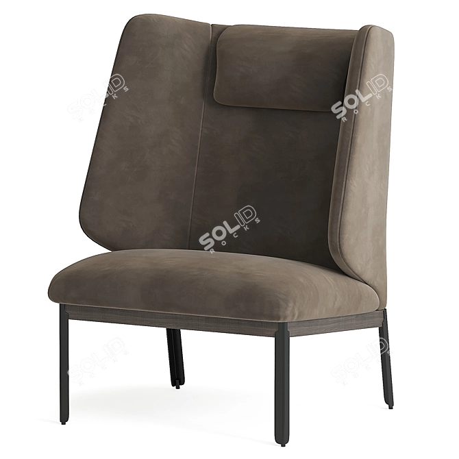 Comfortable arflex Hug armchair 3D model image 2