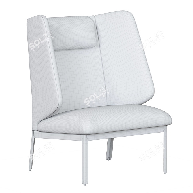 Comfortable arflex Hug armchair 3D model image 3