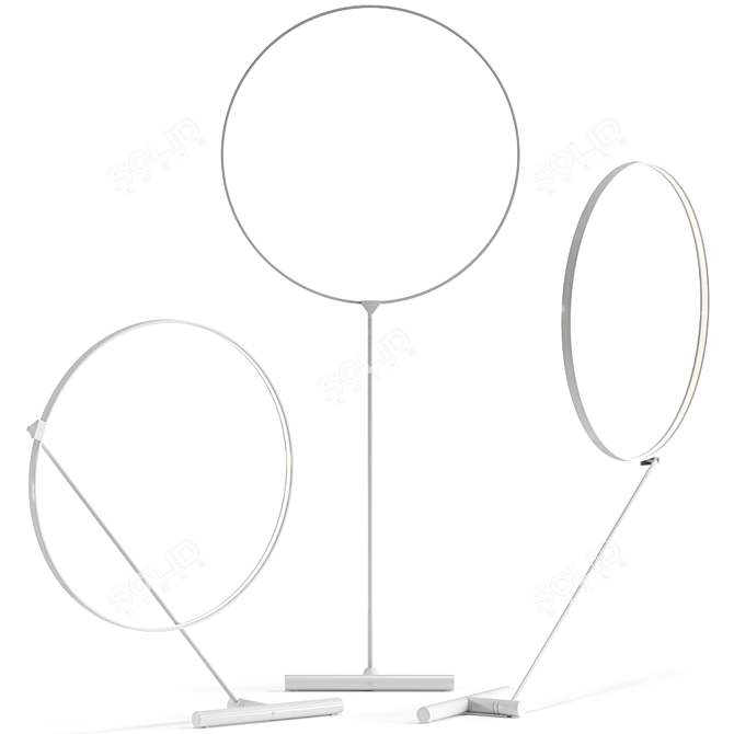 Elegant Kundalini Table Lamp - Poise 3D model image 2