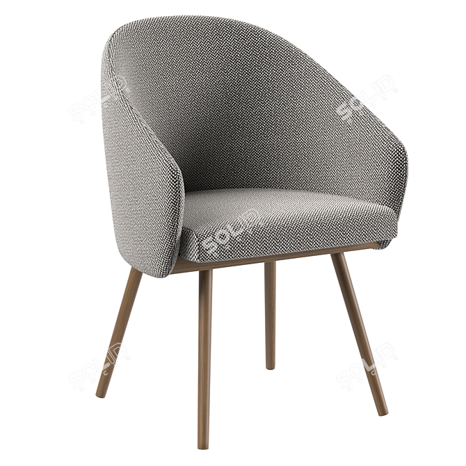 SAIA Dining Chair: Sleek Design for Modern Living 3D model image 1