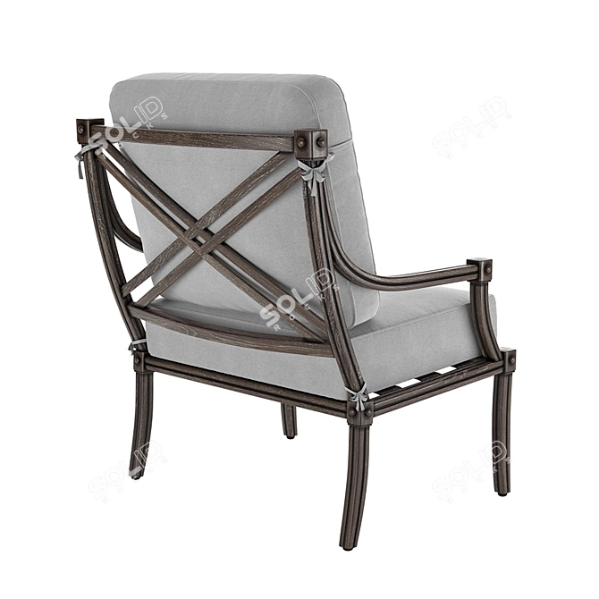 Aristo Aluminum Armchair 3D model image 2