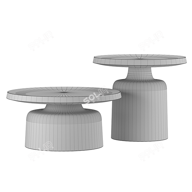 Tuba Metal Coffee Table 3D model image 2