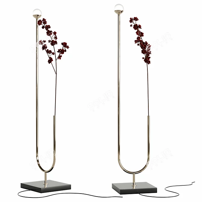 Elegant Julia Floor Lamp 3D model image 3