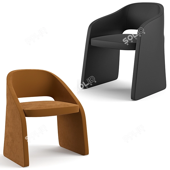 Trussardi Casa Dinning Set: Liubis Armchair & Madeley Table 3D model image 4