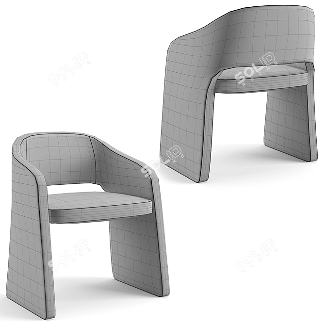 Trussardi Casa Dinning Set: Liubis Armchair & Madeley Table 3D model image 5