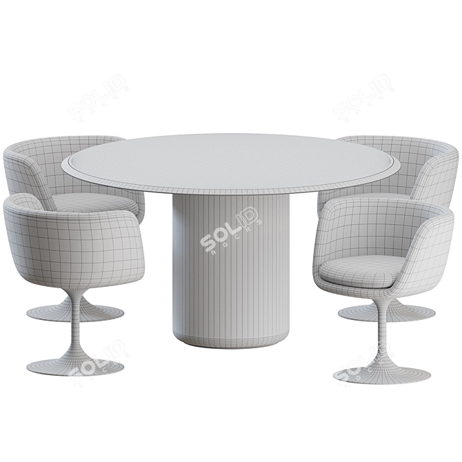 Natuzzi Voyage Dining Set 3D model image 3