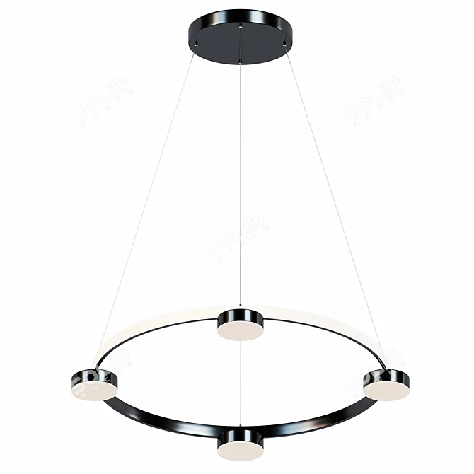 Elegant Ring Frame Chandelier 3D model image 1