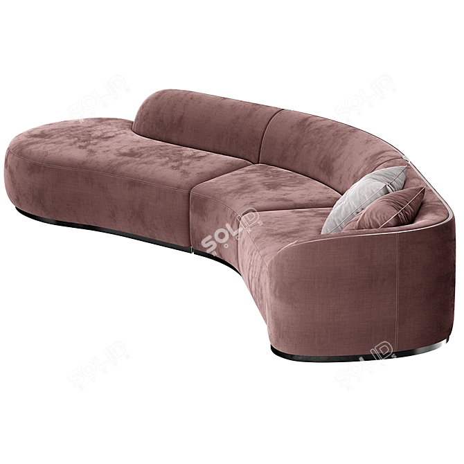 Pierre Sectional Sofa: Elegant and Glamour 3D model image 4