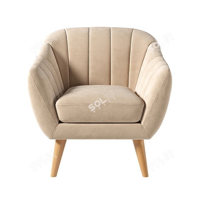 Elegant Doria Armchair: Perfect for Any Sofa 3D model image 2