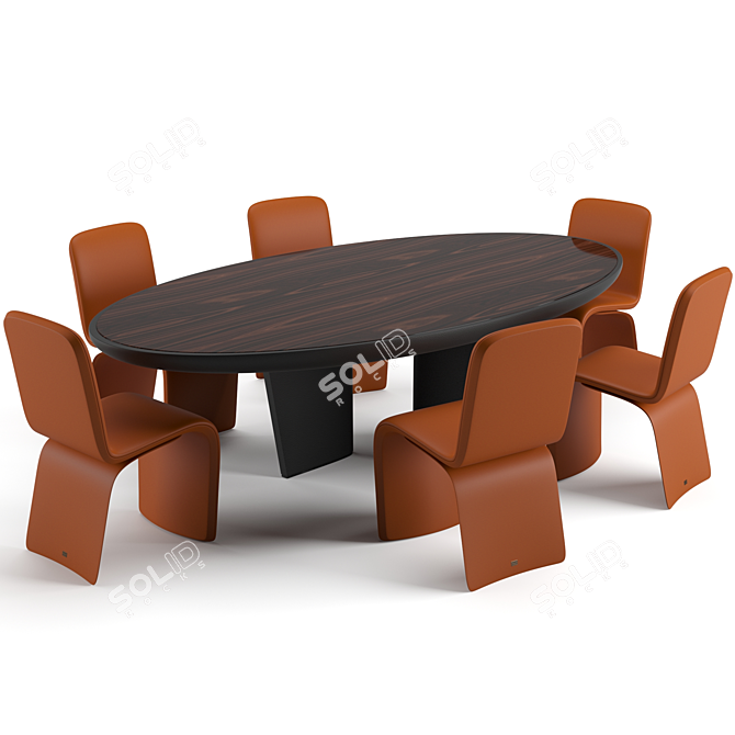 Elegant Bentley Home Dining Set 3D model image 3