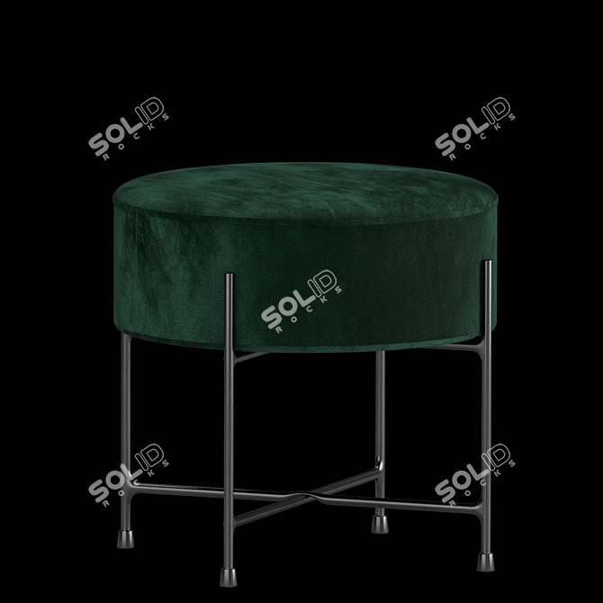 Halmar Niva Pouf: Stylish and Compact 3D model image 3