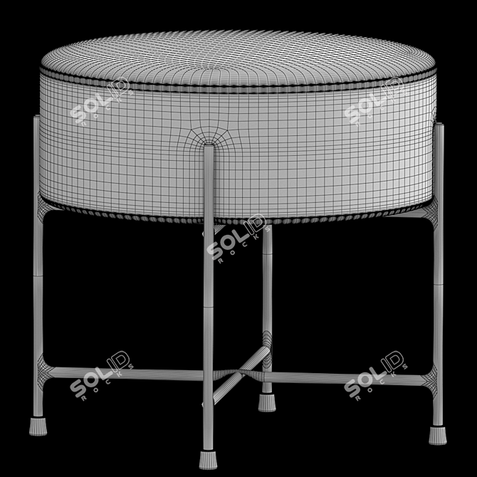 Halmar Niva Pouf: Stylish and Compact 3D model image 6