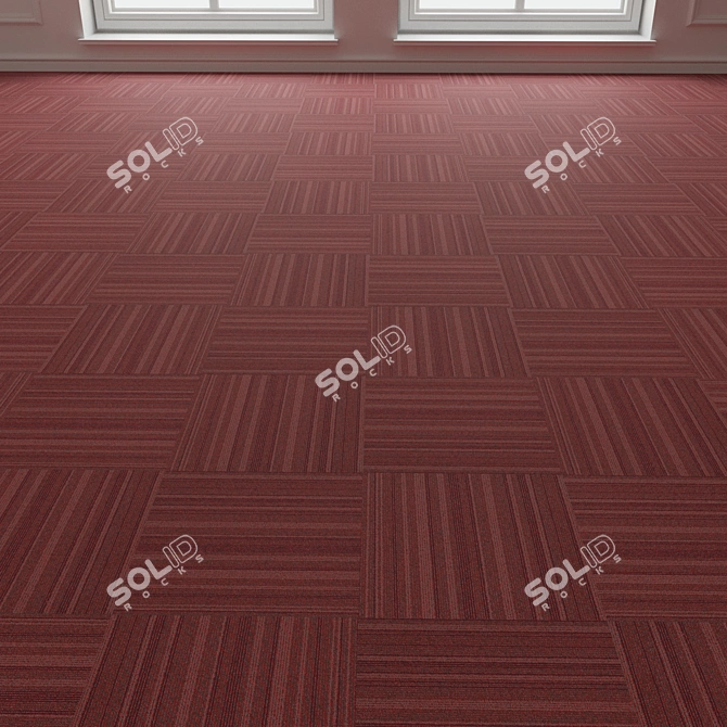 Forbo Tessera Barcode 309 Carpet Tiles 3D model image 2