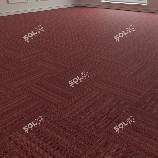 Forbo Tessera Barcode 309 Carpet Tiles 3D model image 3