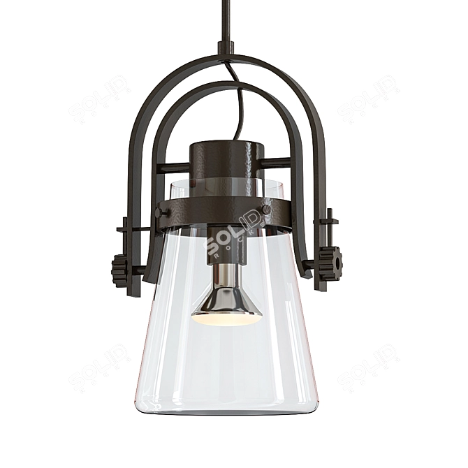 Modern Erlenmeyer Pendant Light 3D model image 1