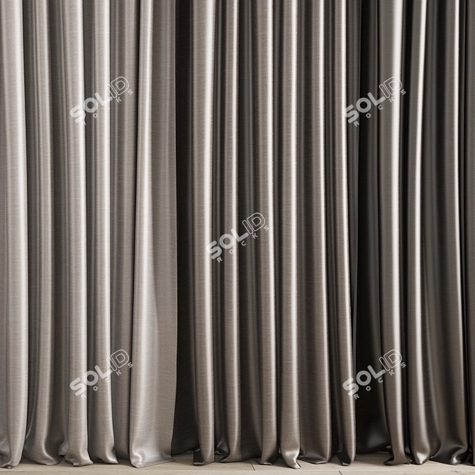 Poly Curtain: 3D Model & Texture 3D model image 2