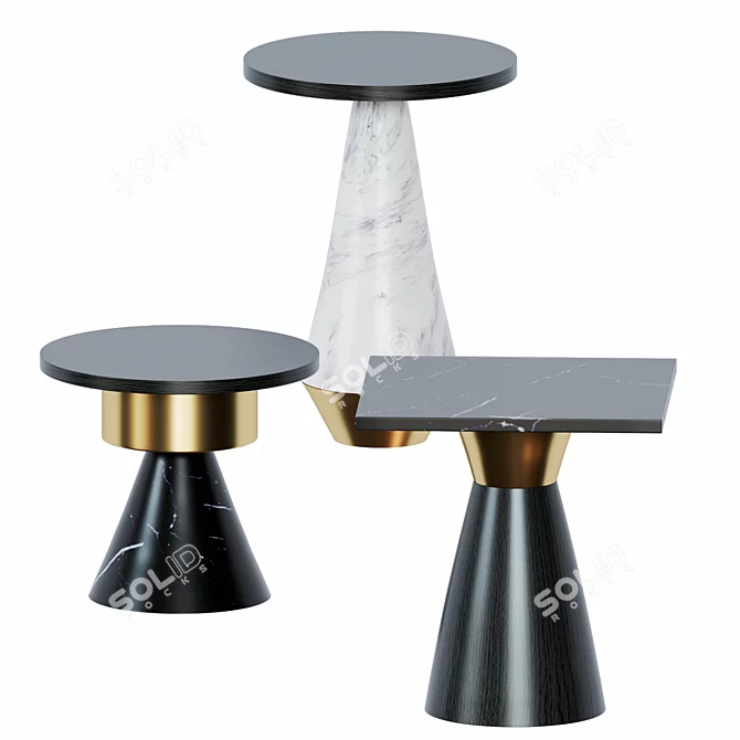 Modern Totem Table: Stylish & Functional 3D model image 1