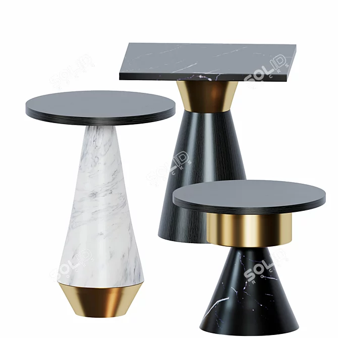 Modern Totem Table: Stylish & Functional 3D model image 2