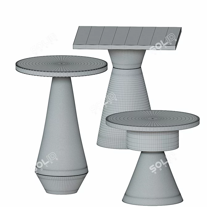 Modern Totem Table: Stylish & Functional 3D model image 3