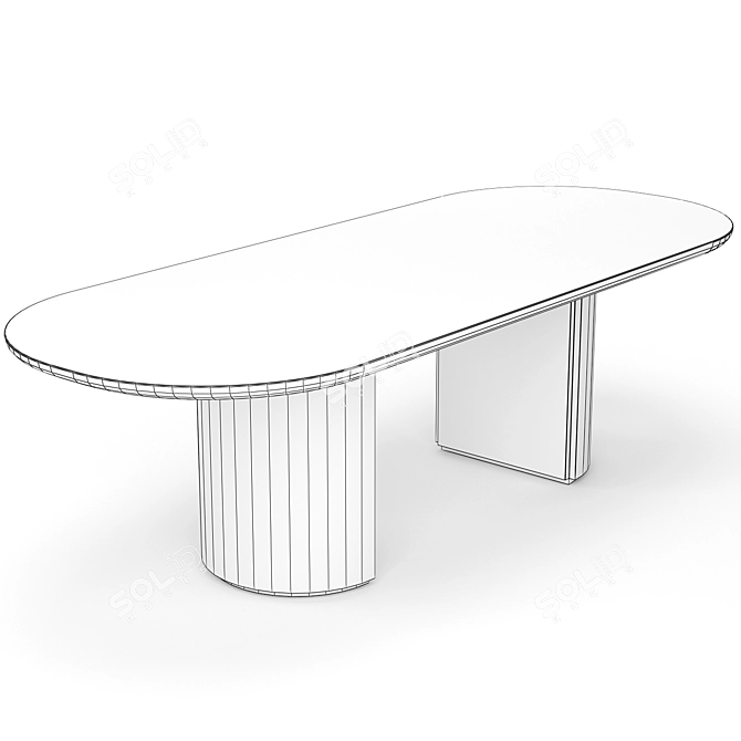 Modern Dining Table Set 3D model image 6