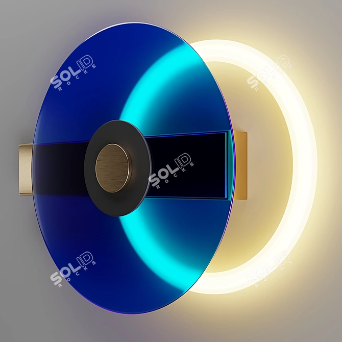 Enigma Wall Lamp: Disc-shaped Diffuser & LED Ring 3D model image 4