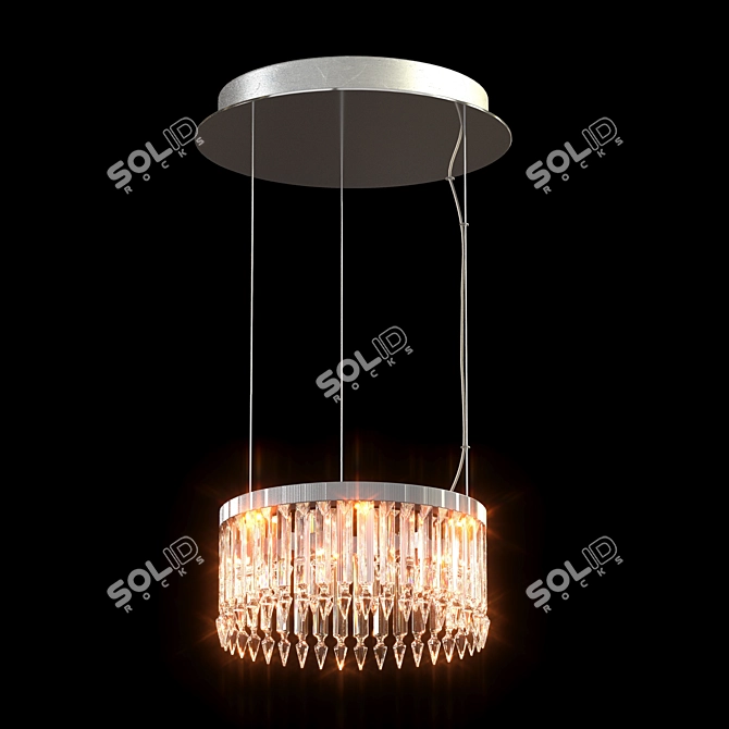 Elegant Crystal Chandelier 3D model image 1