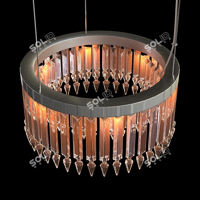 Elegant Crystal Chandelier 3D model image 2