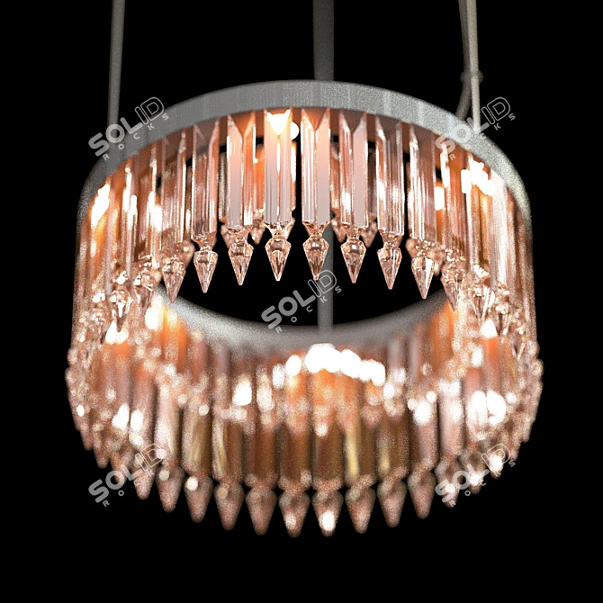 Elegant Crystal Chandelier 3D model image 4