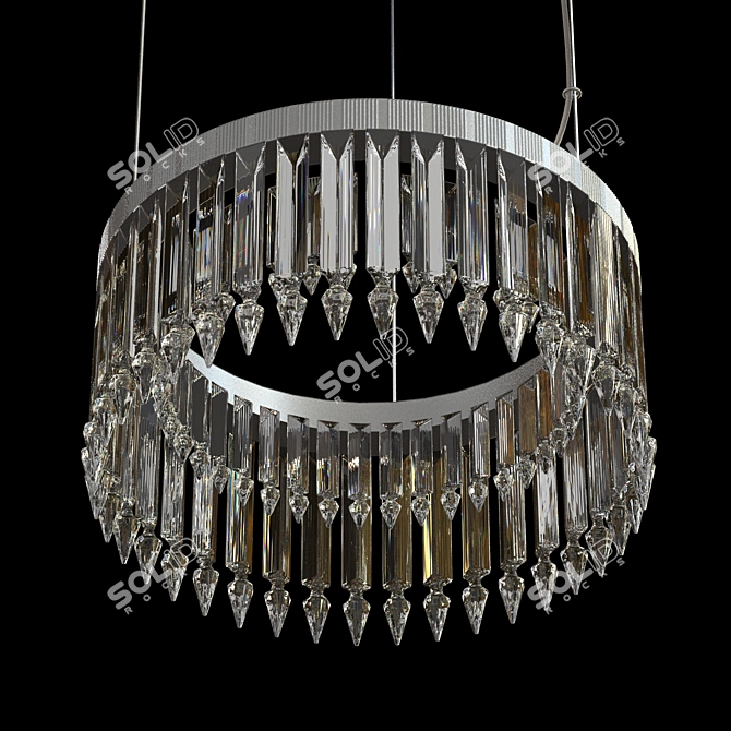 Elegant Crystal Chandelier 3D model image 5