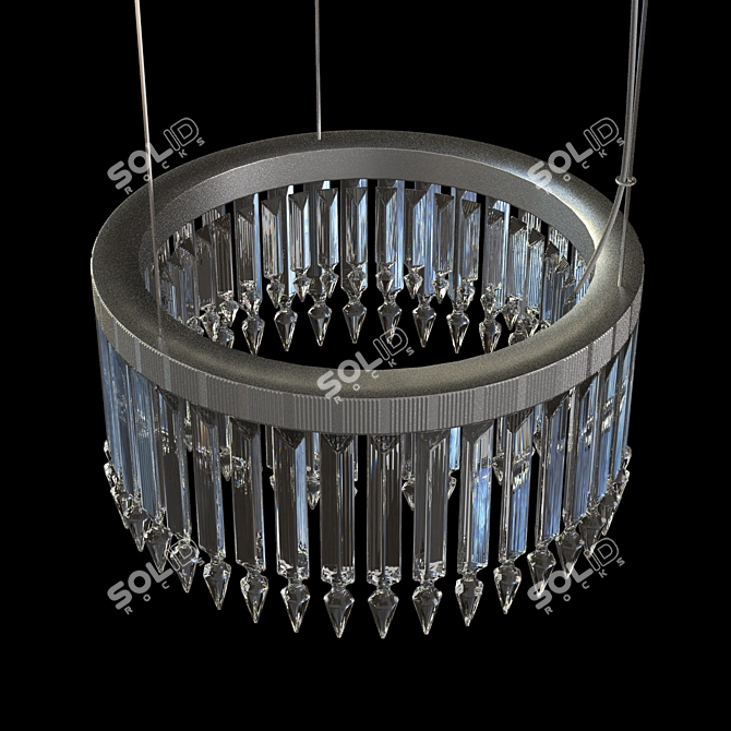 Elegant Crystal Chandelier 3D model image 6