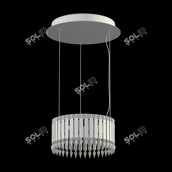 Elegant Crystal Chandelier 3D model image 7