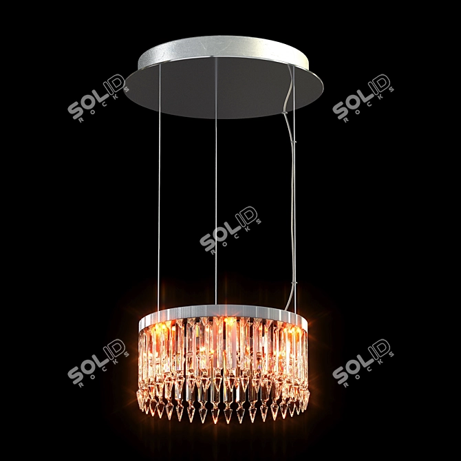 Elegant Crystal Chandelier 3D model image 8