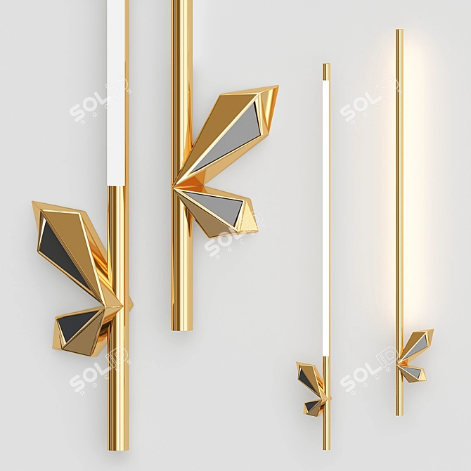 Modern Gerty Wall Lamp - Elegant and Functional 3D model image 1