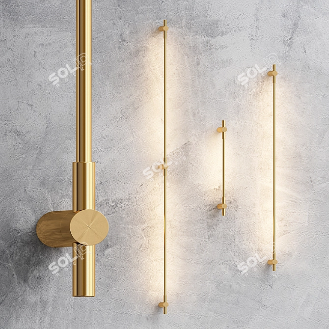 Minimalist LED Wall Light 3D model image 2