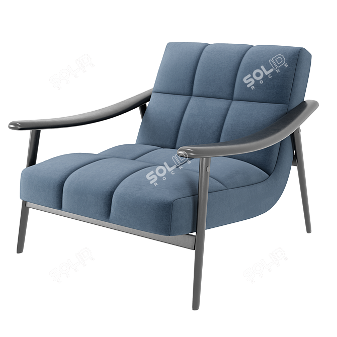 Elegant Minotti FYNN Armchair 3D model image 2