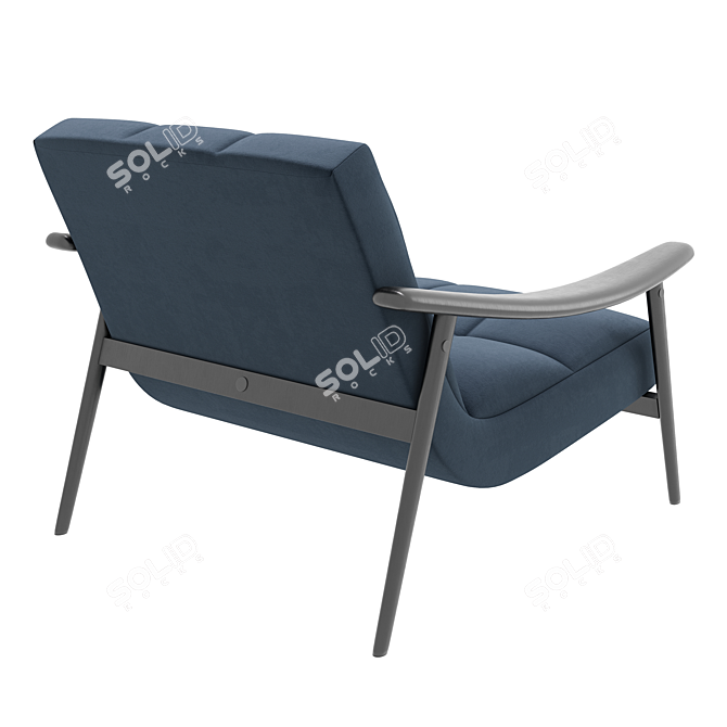 Elegant Minotti FYNN Armchair 3D model image 3