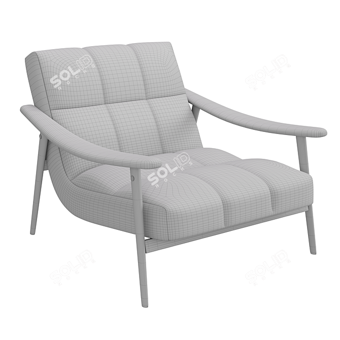 Elegant Minotti FYNN Armchair 3D model image 4