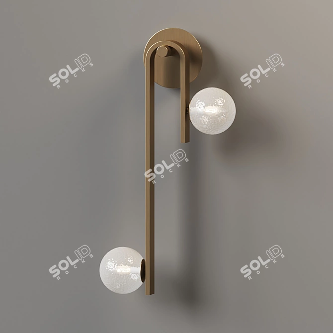 Luminous Elegance: Loren Wall Sconce 3D model image 2