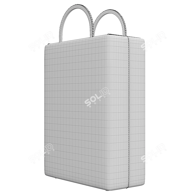 House Ladies Bag | White and Black Leather 3D model image 6