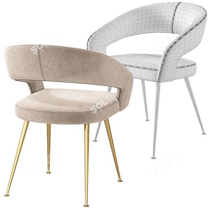 Elegant Eichholtz Bravo Dining Chair 3D model image 6