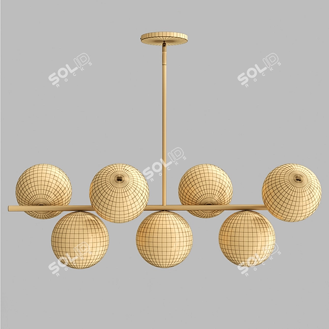 Sphere & Stem Chandelier 3D model image 2