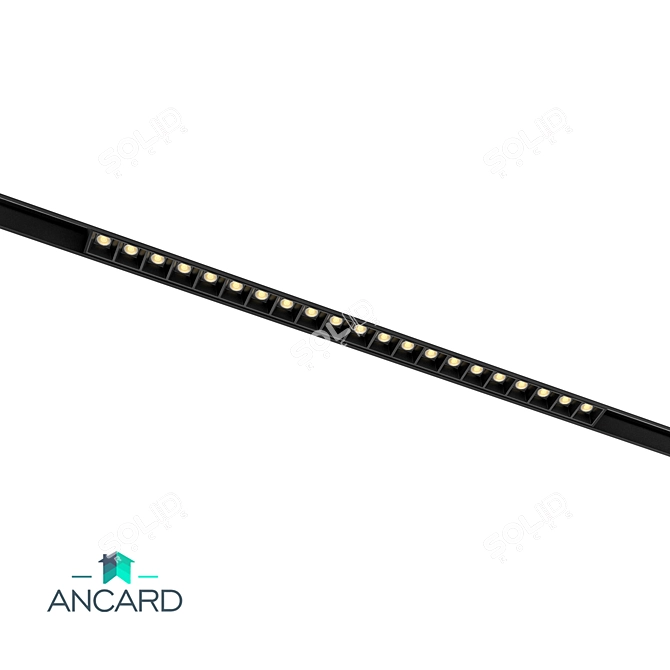 Magnetic Track Lamp: Brighten with Ancard 3D model image 1
