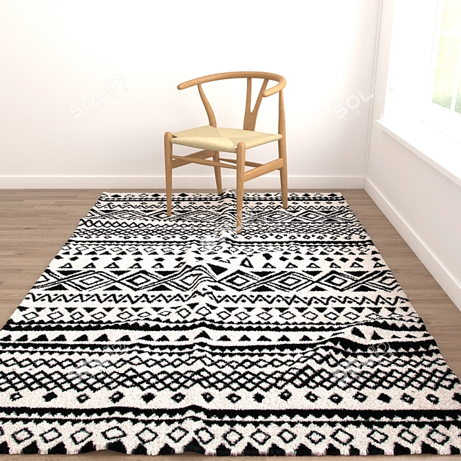 Versatile Set of 6 Rugs: VRayFur, VRayDisplacementMod, CoronaDisplacementMod 3D model image 2