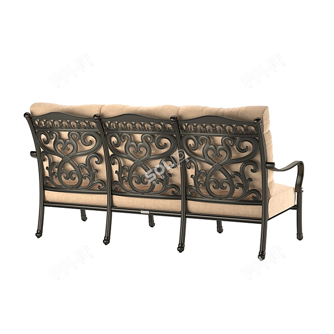 Azhur 3-Seater Sofa 3D model image 2