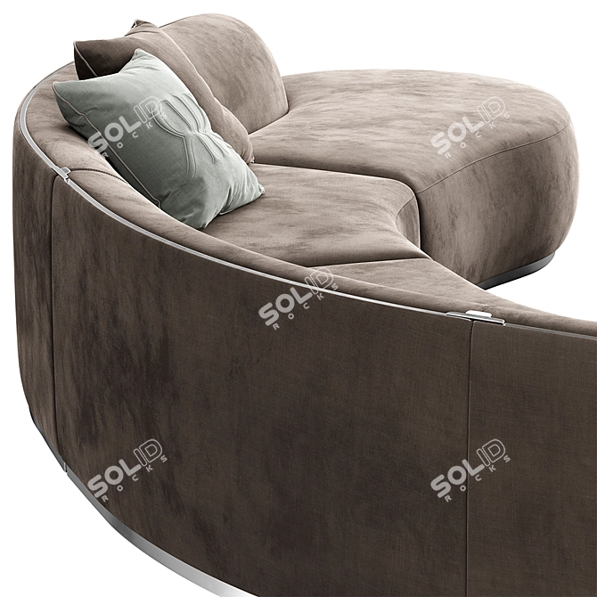 Elegant Pierre Sectional, Customizable 3D model image 4