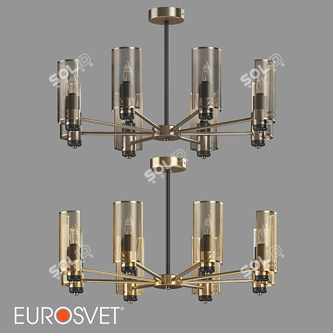 Eurosvet Grino Ceiling Chandelier WB70139/8 3D model image 1