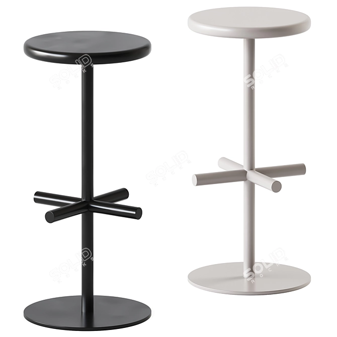 Elegant Oxo Bar Stool 3D model image 1