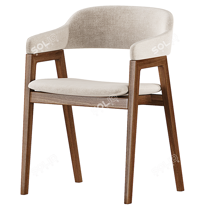 Sleek Savis Dining Chair 3D model image 1