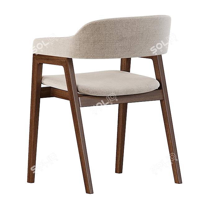 Sleek Savis Dining Chair 3D model image 2