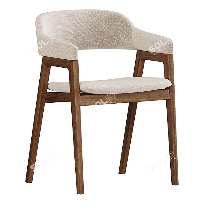 Sleek Savis Dining Chair 3D model image 3